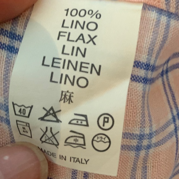 "DATTI Roma" Men's long sleeves woven linen plaid shirt - Picture 8 of 8